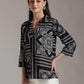 Yufta Black Pure Cotton Boho Printed Top
