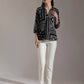 Yufta Black Pure Cotton Boho Printed Top