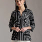 Yufta Black Pure Cotton Boho Printed Top