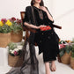 Yufta Black Straight Embroidery Kurta And Trouser With Dupatta Set