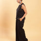 BohoJazz Black self stripe Top with Flared Pants with Side Slits Co-ord Set - Swadesiicart