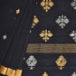 Black Uppada Cotton Handloom Saree with Assorted Buta Pallu Design - Global Threads | Swadesiicart