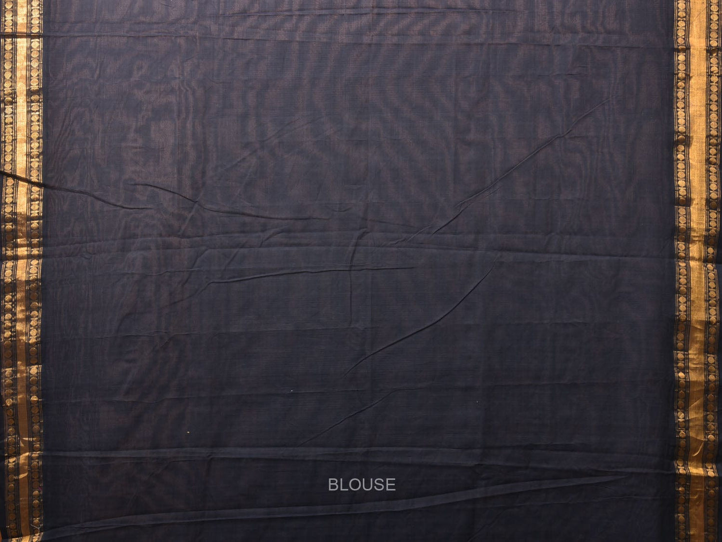 Black Uppada Cotton Handloom Saree with Karpur Pallu Design - Global Threads | Swadesiicart