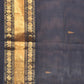 Black Uppada Cotton Handloom Saree with Karpur Pallu Design - Global Threads | Swadesiicart