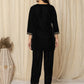 Yufta Black Velvet Embroidered Co-Ord Set - Swadesiicart