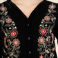 Yufta Black Velvet Zari Work CoOrd Set - Swadesiicart