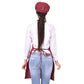 Red And Black Apron With Cap - Swadesiicart
