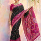 Anaita Black Soft Silk Printed Saree With Blouse