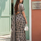 Anaita Black Linen Cotton Woven Saree With Blouse