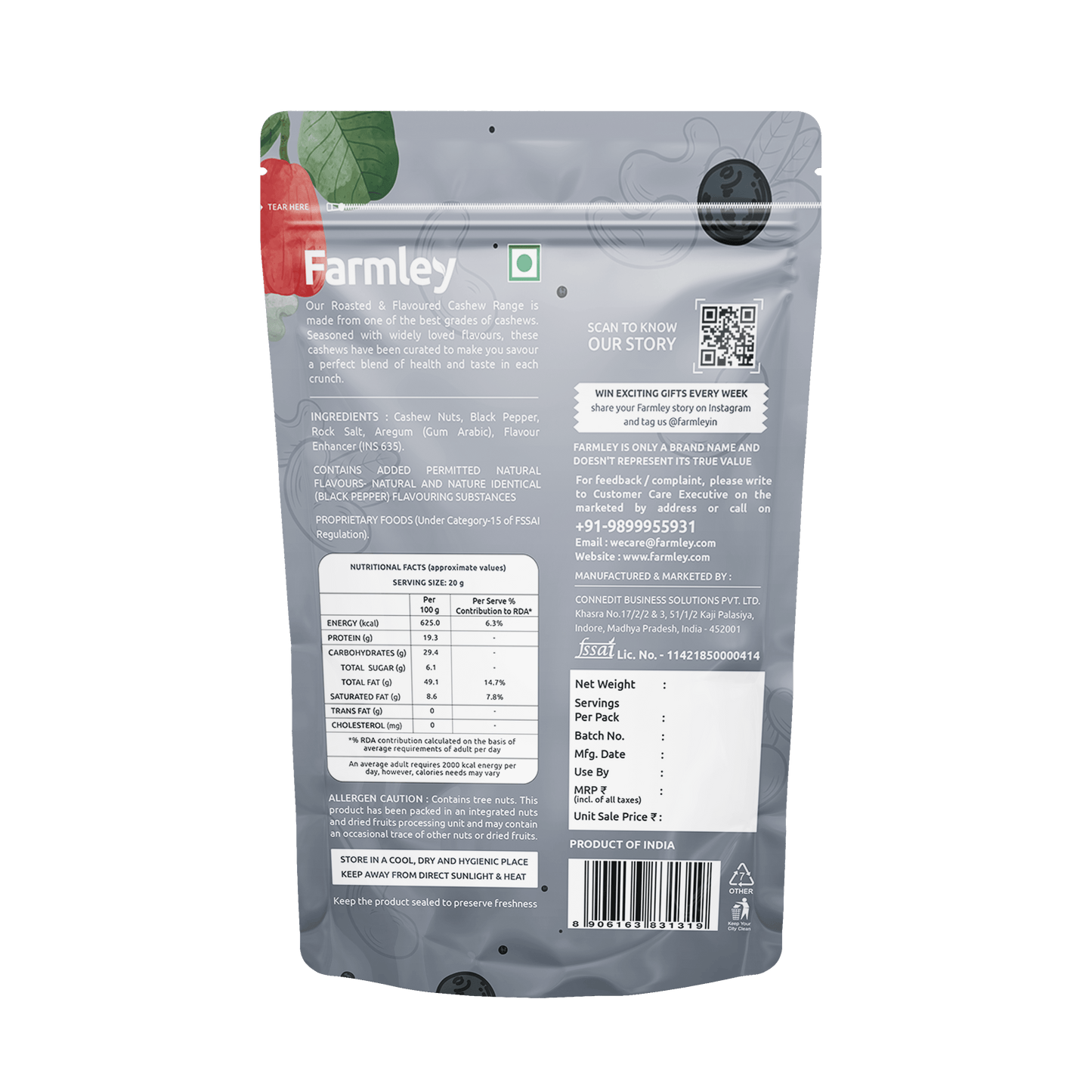 Farmley Roasted (160g) and Flavored Cashews (160g)