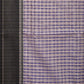 Blue and Black Bamboo Cotton Saree with Checks Design No Blouse - Global Threads | Swadesiicart