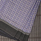 Blue and Black Bamboo Cotton Saree with Checks Design No Blouse - Global Threads | Swadesiicart