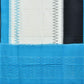 Blue and Black Pochampally Ikat Cotton Handloom Dupatta with Ganga-Jamuna Border - Global Threads | Swadesiicart