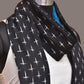 Blue and Black Pochampally Ikat Cotton Handloom Dupatta with Plus Buta Design - Global Threads | Swadesiicart