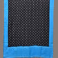 Blue and Black Pochampally Ikat Cotton Handloom Dupatta with Plus Buta Design - Global Threads | Swadesiicart