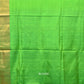 Blue and Green Uppada Silk Handloom Plain Saree with Big Border Design - Global Threads | Swadesiicart