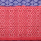 Blue and Red Pochampally Ikat Cotton Handloom Saree with All Over Design - Global Threads | Swadesiicart