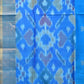 Blue and Yellow Uppada Silk Handloom Saree with Buta and Ikat Border Design - Global Threads | Swadesiicart
