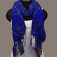 Blue Bandhani Banaras Georgette Dupatta with Border Design - Global Threads | Swadesiicart