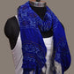 Blue Bandhani Banaras Georgette Dupatta with Border Design - Global Threads | Swadesiicart