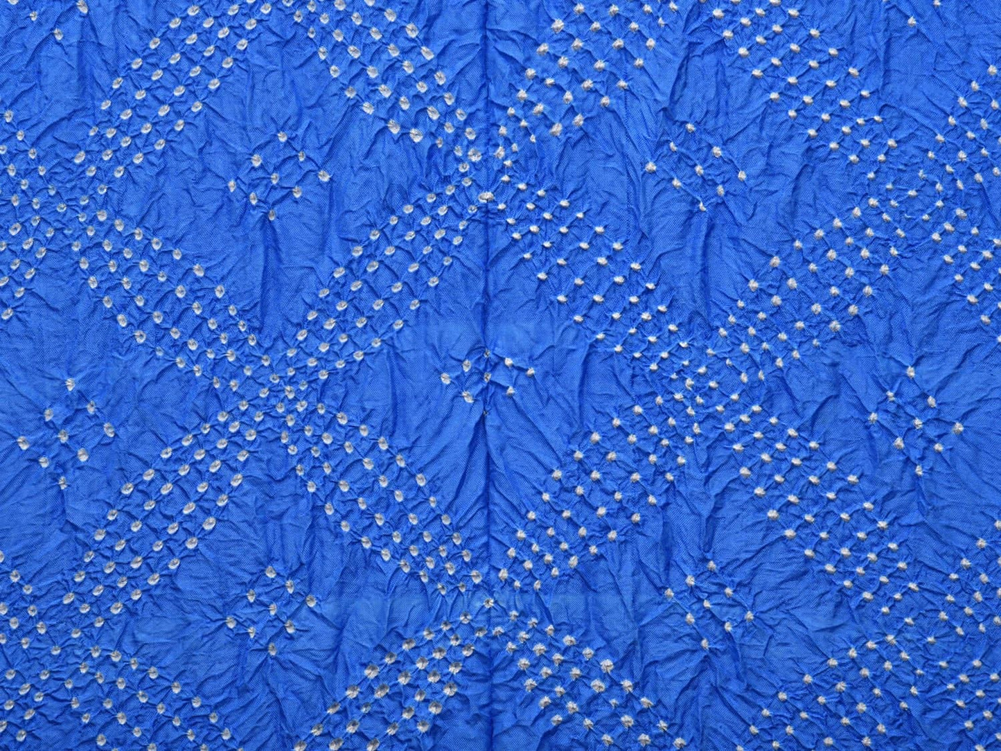 Blue Bandhani Kanchipuram Silk Handloom Dupatta with Border Design - Global Threads | Swadesiicart