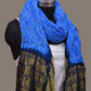Blue Bandhani Kanchipuram Silk Handloom Dupatta with Border Design - Global Threads | Swadesiicart