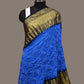 Blue Bandhani Kanchipuram Silk Handloom Dupatta with Border Design - Global Threads | Swadesiicart