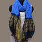 Blue Bandhani Kanchipuram Silk Handloom Dupatta with Border Design - Global Threads | Swadesiicart