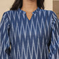 Yufta Blue Cotton Ikat Co-Ord Set - Swadesiicart