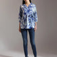 Yufta Blue Cotton Peplum Top