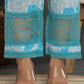 Yufta Blue Cotton Schiffli Co-Ord Set With Lace Detailing - Swadesiicart