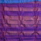 Blue Gadwal Silk Handloom Saree with Strips Border Design - Global Threads | Swadesiicart