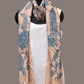 Blue Kalamkari Hand Painted Tussar Dupatta with Floral Design - Global Threads | Swadesiicart