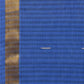 Blue Khadi Cotton Handloom Saree with Zari Strips Design - Global Threads | Swadesiicart