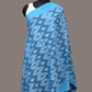 Blue Pochamaplly Ikat Cotton Handloom Dupatta with Grill Design - Global Threads | Swadesiicart