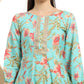 Yufta Blue Printed Silk Embroidered Kurta Dupatta Set