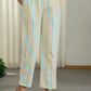 Yufta Blue Pure Cotton Floral Print Kurta Dupatta Pant Set