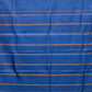 Blue Uppada Silk Handloom Plain Saree with Strips Pallu Design - Global Threads | Swadesiicart