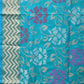 Blue Uppada Silk Handloom Saree with All Over Floral Design - Global Threads | Swadesiicart