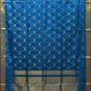 Blue Uppada Silk Handloom Saree with All Over Grill Design - Global Threads | Swadesiicart