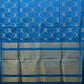 Blue Uppada Silk Handloom Saree with All Over Grill Design - Global Threads | Swadesiicart