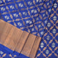 Blue Uppada Silk Handloom Saree with All Over Jamdani Design - Global Threads | Swadesiicart