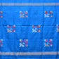 Blue Uppada Silk Handloom Saree with Border and Pallu Buta Design - Global Threads | Swadesiicart