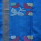 Blue Uppada Silk Handloom Saree with Border and Pallu Buta Design - Global Threads | Swadesiicart
