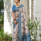 Anaita Blue Silk Blend Woven Saree With Blouse