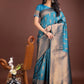 Anaita Blue Banarasi Silk Woven Saree With Blouse