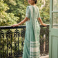 Anaita Blue Linen Zari Work Saree With Blouse