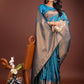 Anaita Blue Banarasi Silk Woven Saree With Blouse