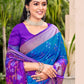 Anaita Blue Silk Saree With Blouse Piece