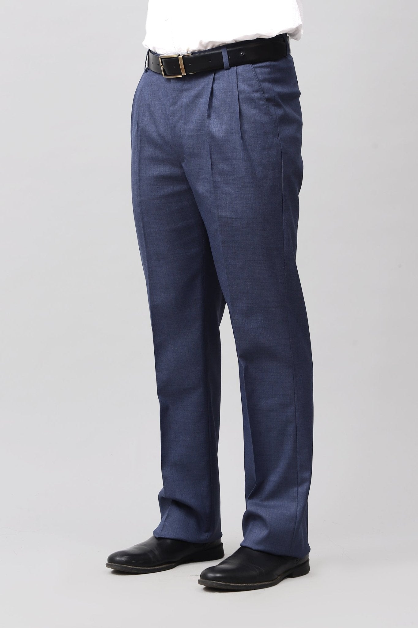 Bluebird Electric Blue Pleated Trouser | Swadesiicart